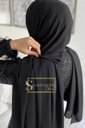 mousseline crêpe de luxe (noir)