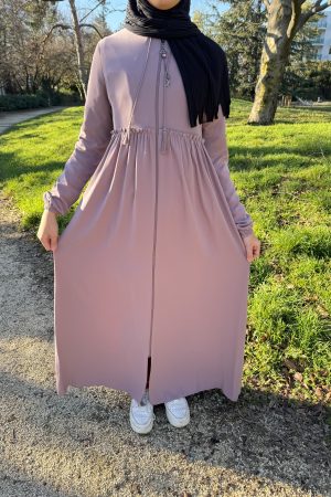 Abaya robe enfant/ado (couleur vieux rose)