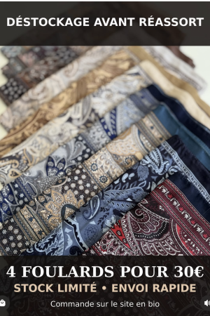 LOT 4 hijabs à 30 Euros